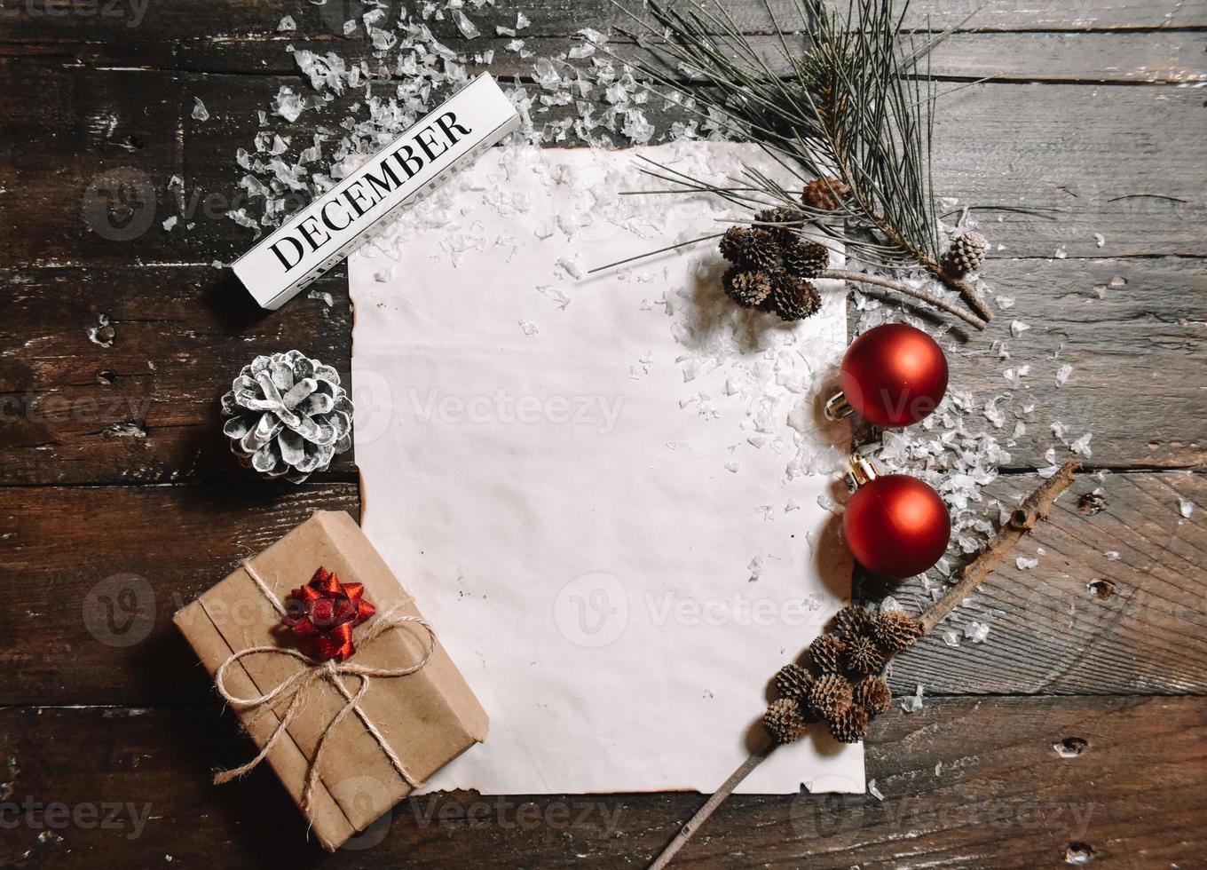 Natale ornamenti su di legno decorazione regalo foto