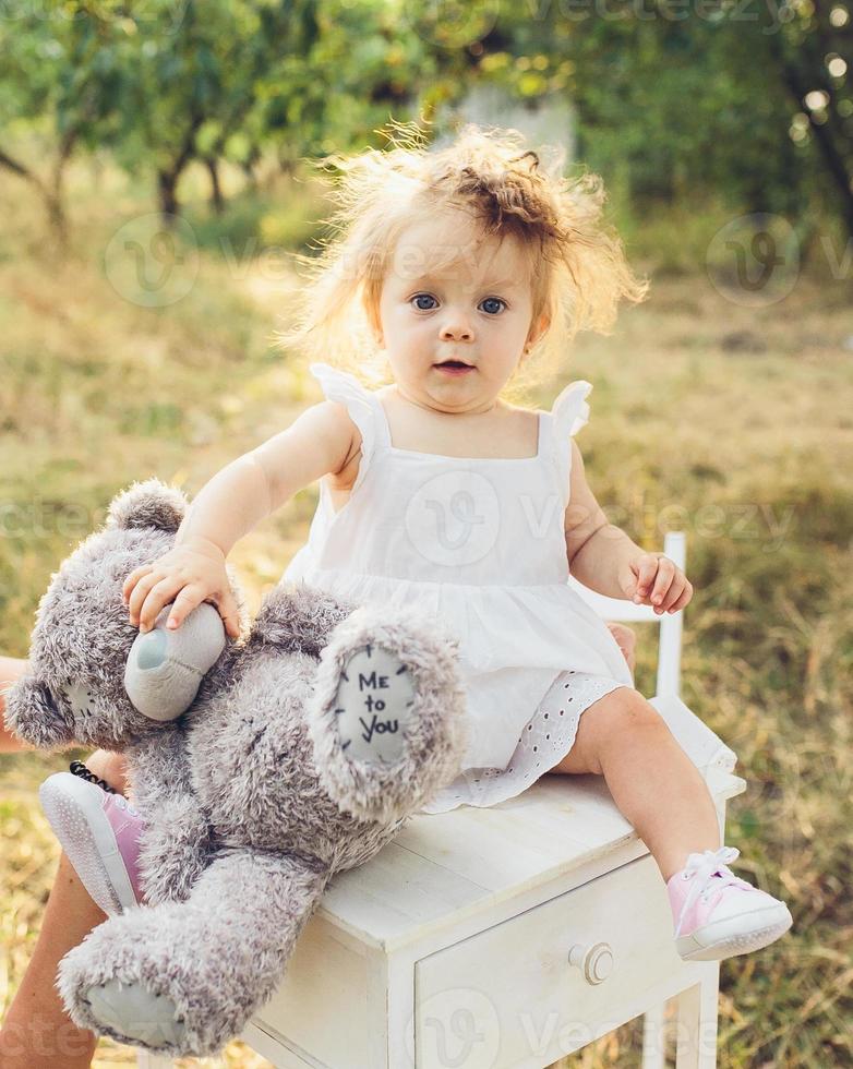 figlia nel il parco foto