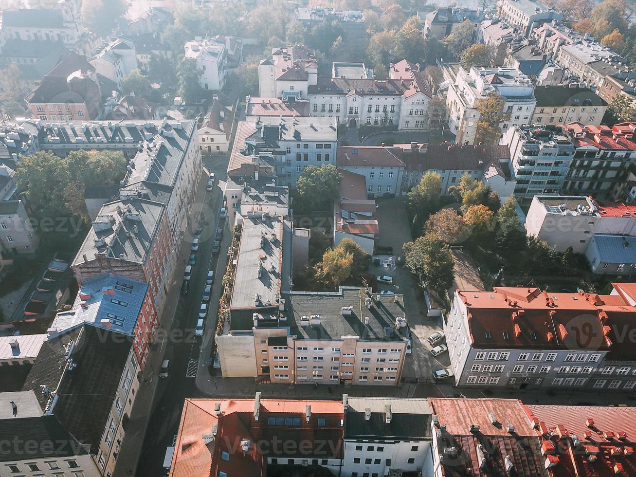 aereo Visualizza di il vecchio polacco città di Cracovia foto