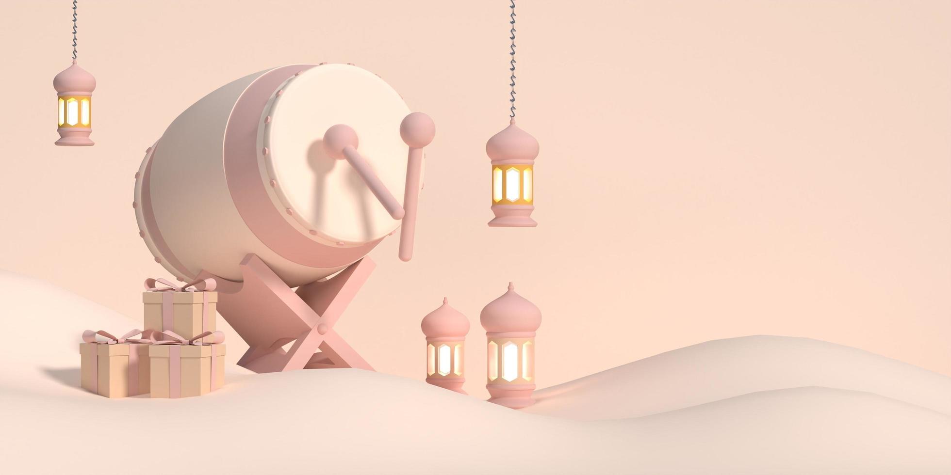 3d illustrazione Ramadan kareem foto