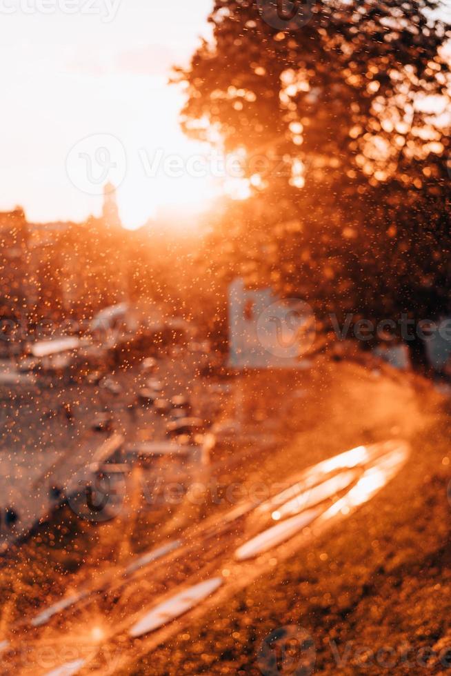 il centrale strada di il grande città foto