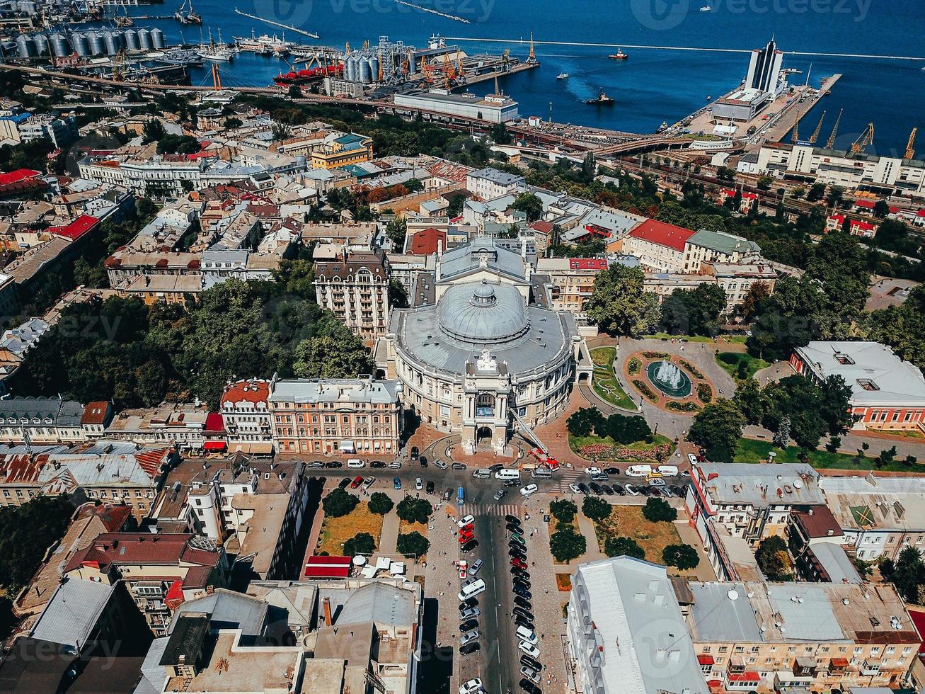 Teatro nel vecchio cittadina di Odessa, mare porta weiv foto