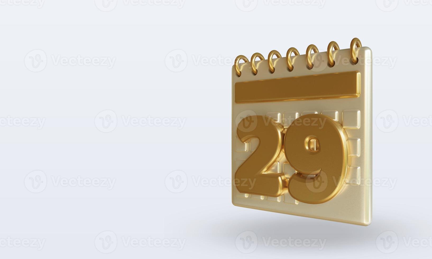 3d calendario giusto Visualizza venti nove foto