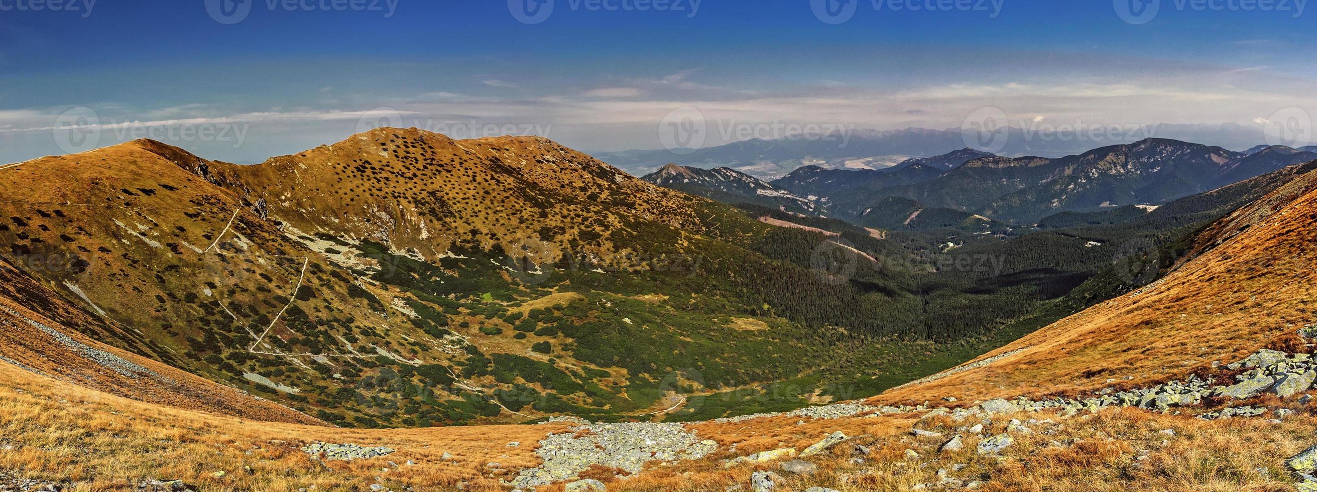 panorama del paesaggio montano foto