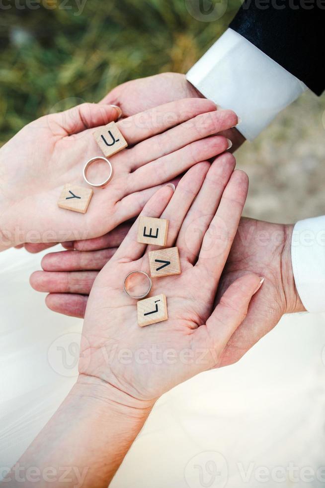 carino Messaggio amore voi nel mani . foto