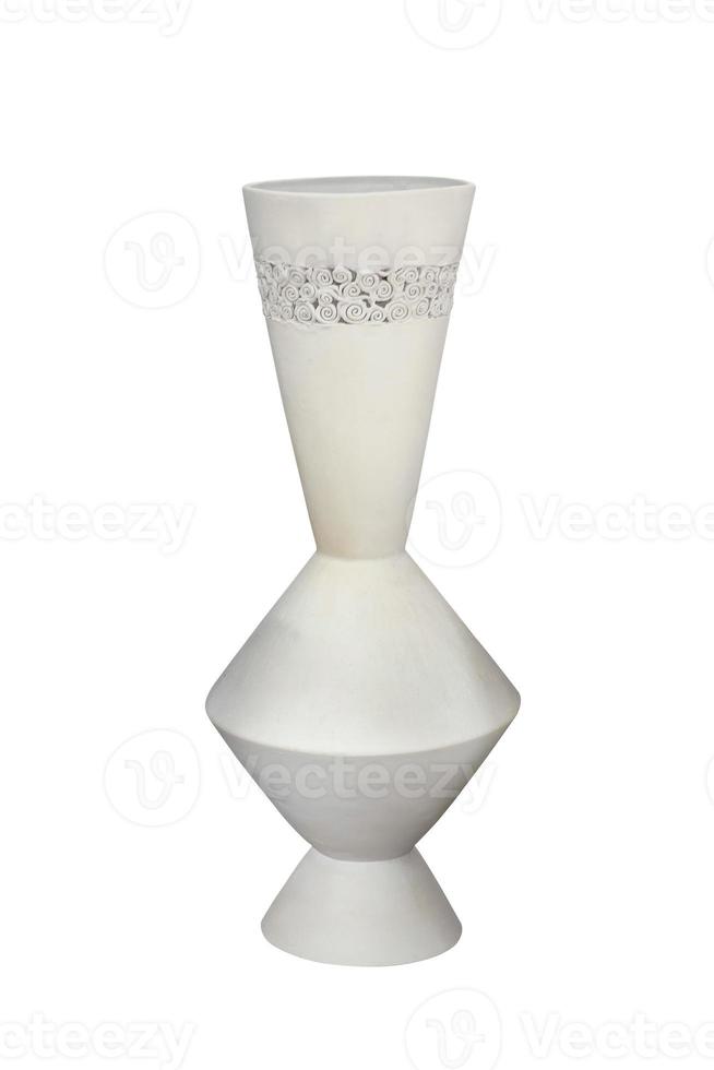 bianca ceramica decorazione vaso. foto