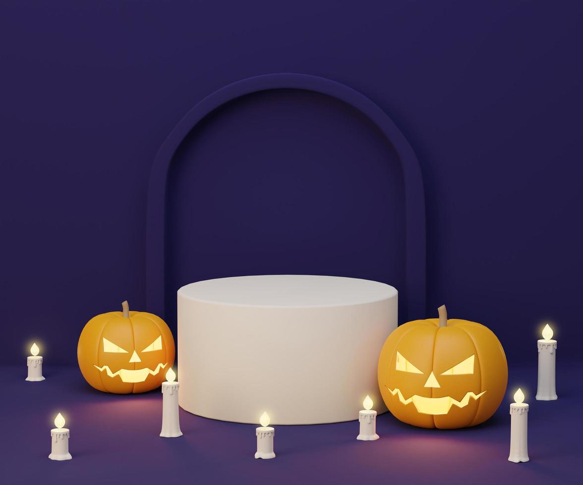 Halloween viola sfondo 3d interpretazione foto