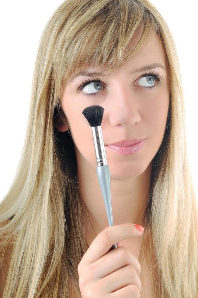 donna l'applicazione trucco foto