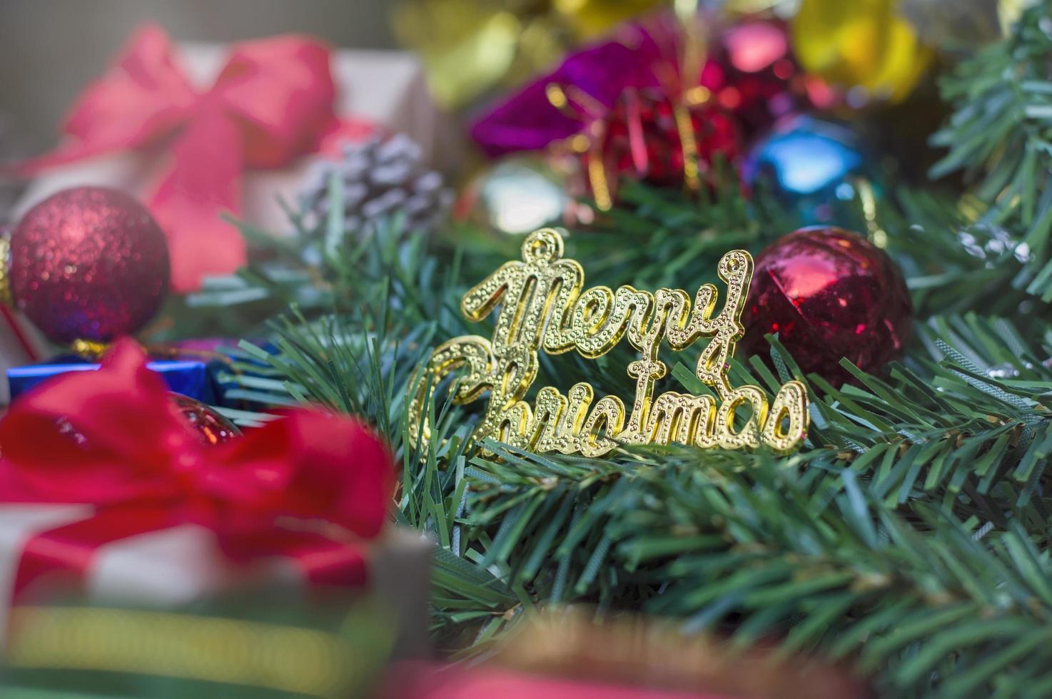 sfondo di decorazione di natale o capodanno foto