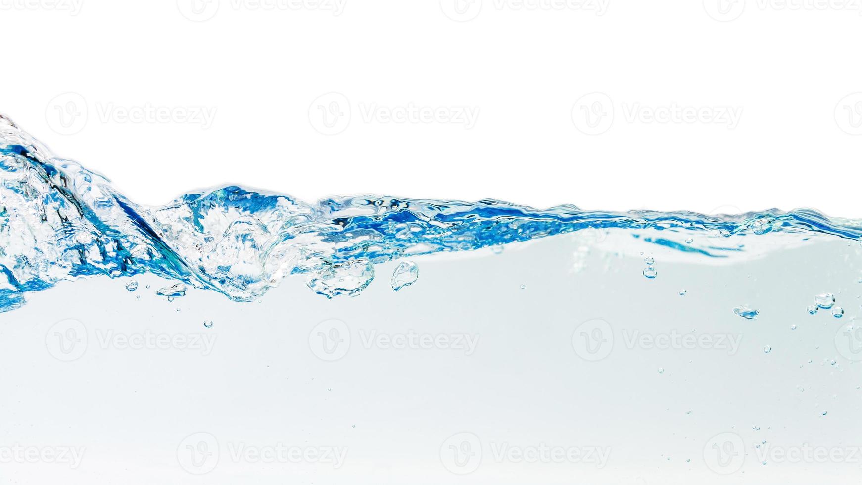 acqua spruzzo con bolle di aria, isolato sfondo ritaglio sentiero foto