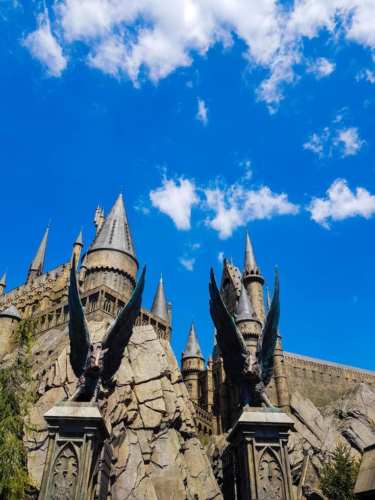 osaka, Giappone su aprile 8, 2019. Questo è un' foto di il hogwarts castello edificio nel universale studio Giappone nel osaka.