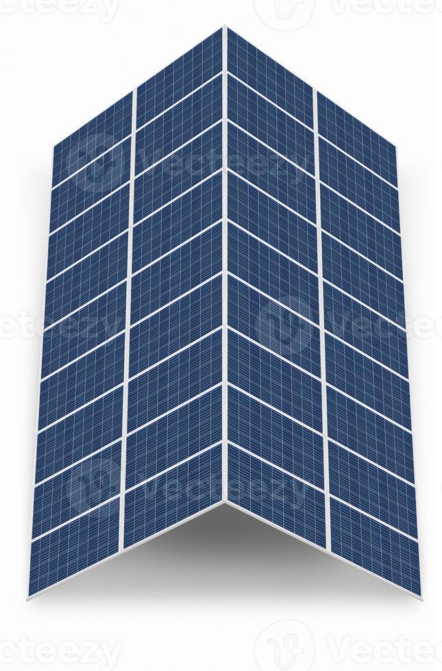 fotovoltaico solare cellula pannelli isolato su bianca sfondo. ambientale tema. verde energia concetto. foto