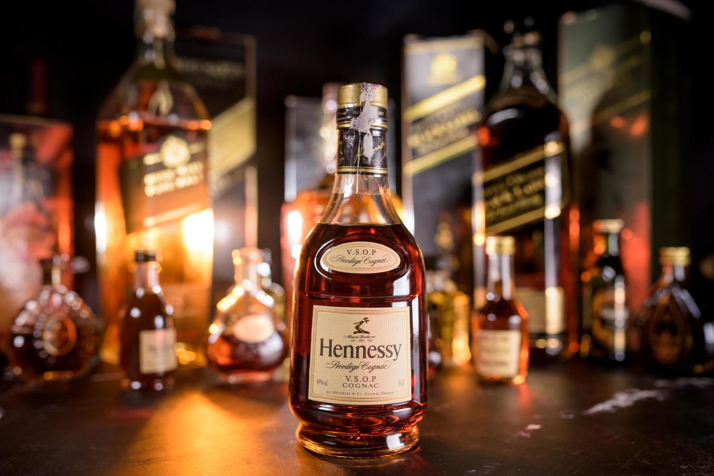 bangkok Tailandia - ago 17, 2022 bottiglia di hennessy, un' marca di famoso Cognac a partire dal Cognac, Francia foto