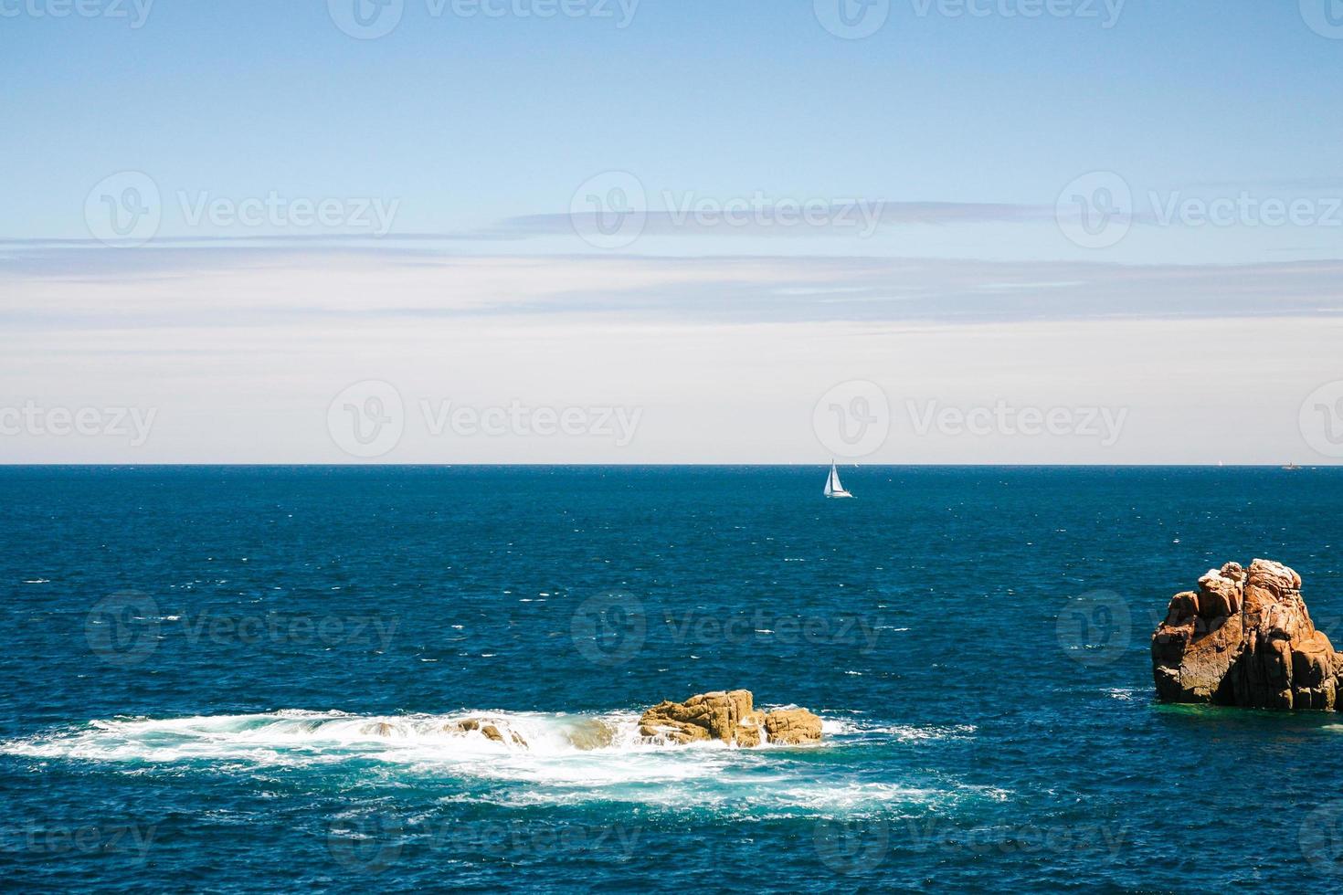 Visualizza di atlantico oceano a partire dal ile-de-brehat isola foto