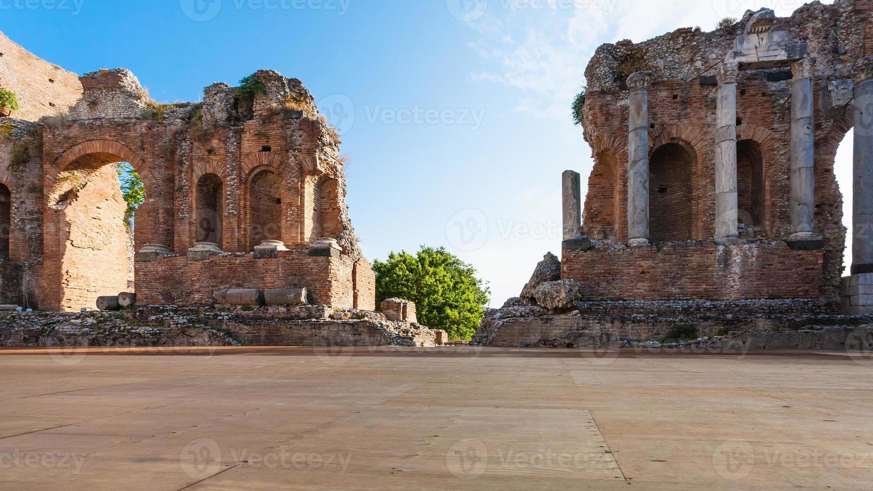 arena di antico teatro Greco nel taormina foto