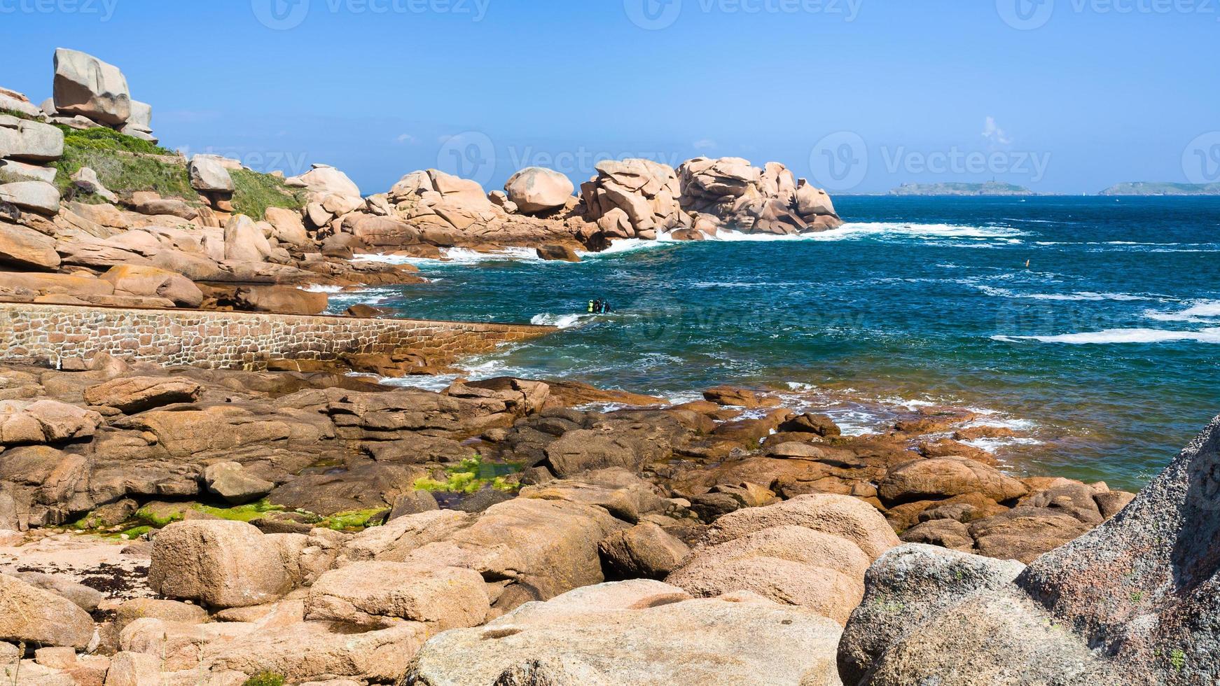 molo su inglese canale costa nel plomanach luogo foto