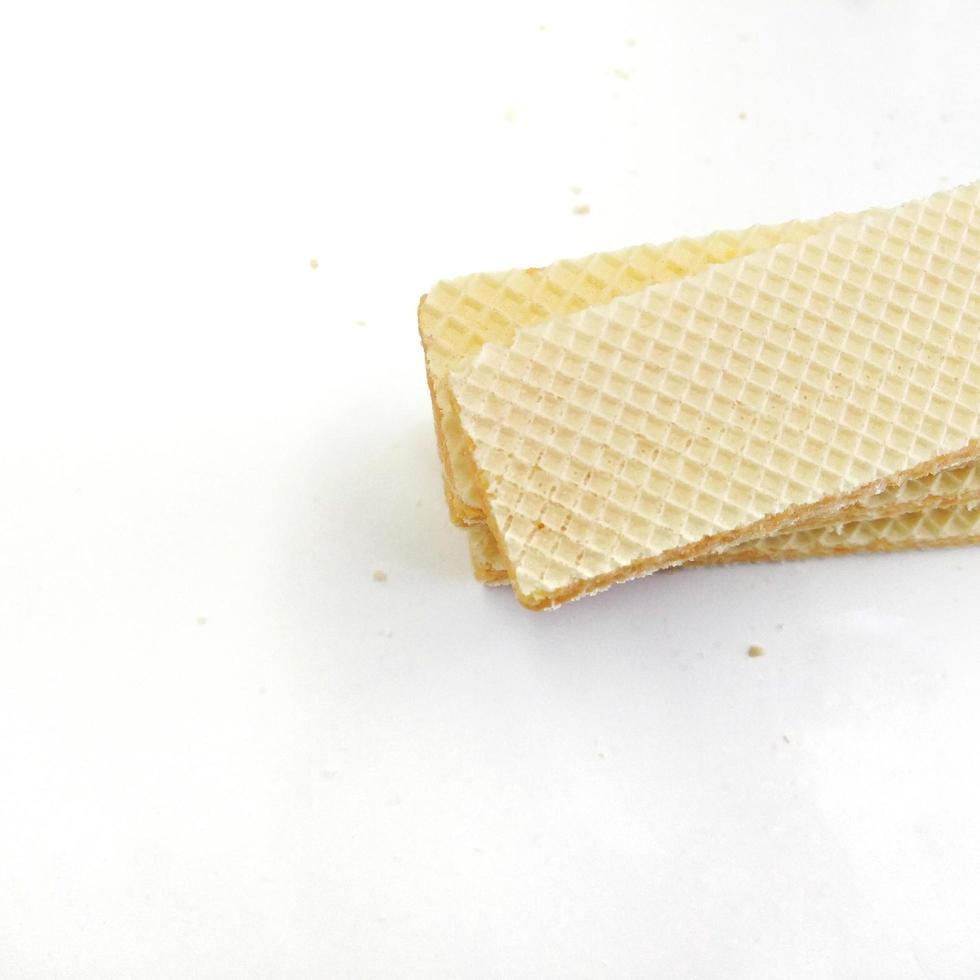 impostato di delizioso wafer con crema formaggio isolato su bianca sfondo. per sfondi, copertine, striscioni, annunci e Di Più foto