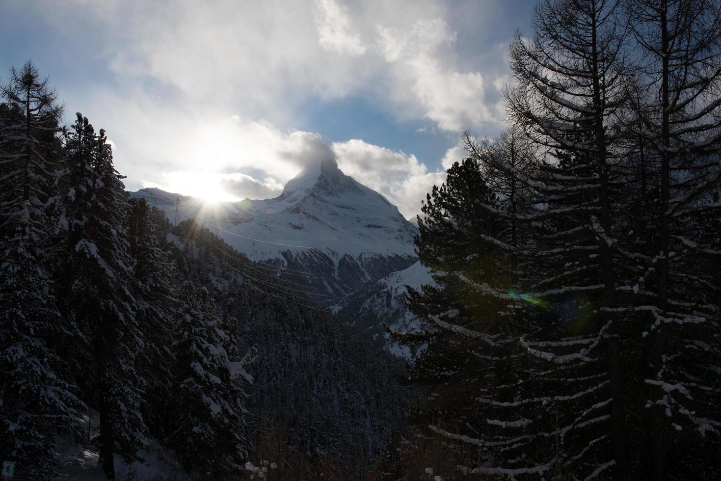 Cervino di montagna zermatt svizzera foto