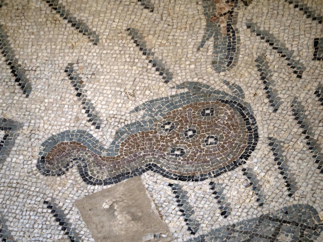 antico romano mosaico di villa del casale, sicilia foto