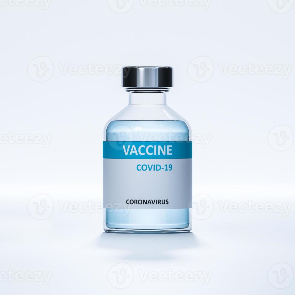 bottiglia di vaccino isolata foto