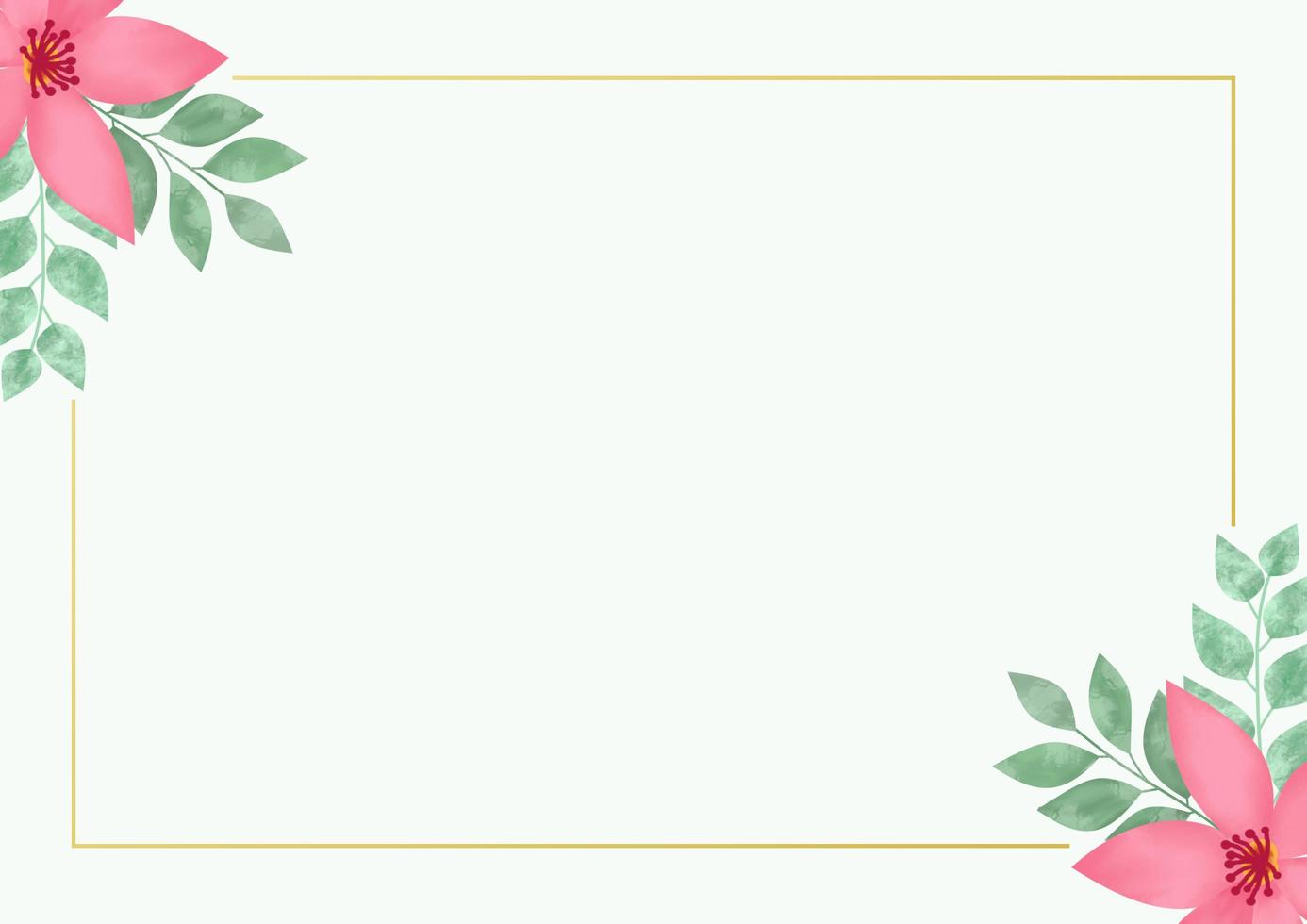 sfondo floreale ad acquerello verde con pennello e cornice floreale per banner orizzontale, sfondo, invito a nozze, biglietto di ringraziamento, carta da parati foto