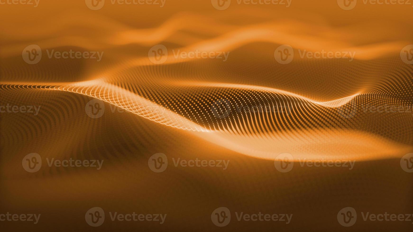 ciclo del fondo di tecnologia informatica dell'onda blu delle particelle. astratto senza soluzione di continuità animazione di maglia punti luminosi digitale lussuoso onda particelle flussi sfondo, movimento del flusso di dati digitali. foto