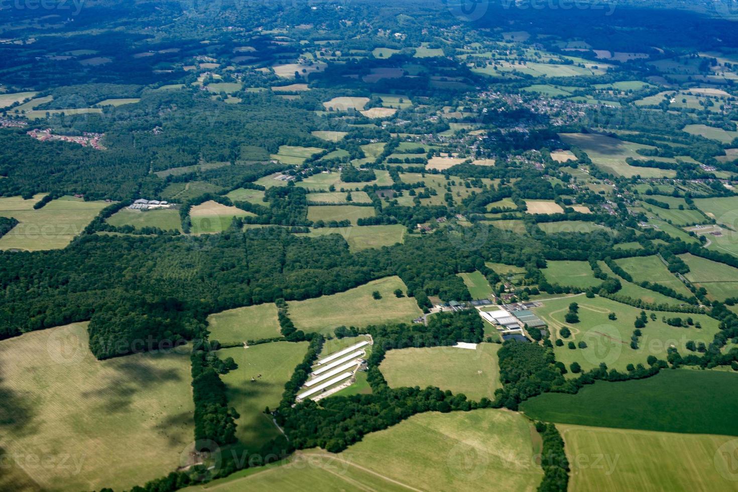 Britannico campagna allevato i campi aereo Visualizza foto