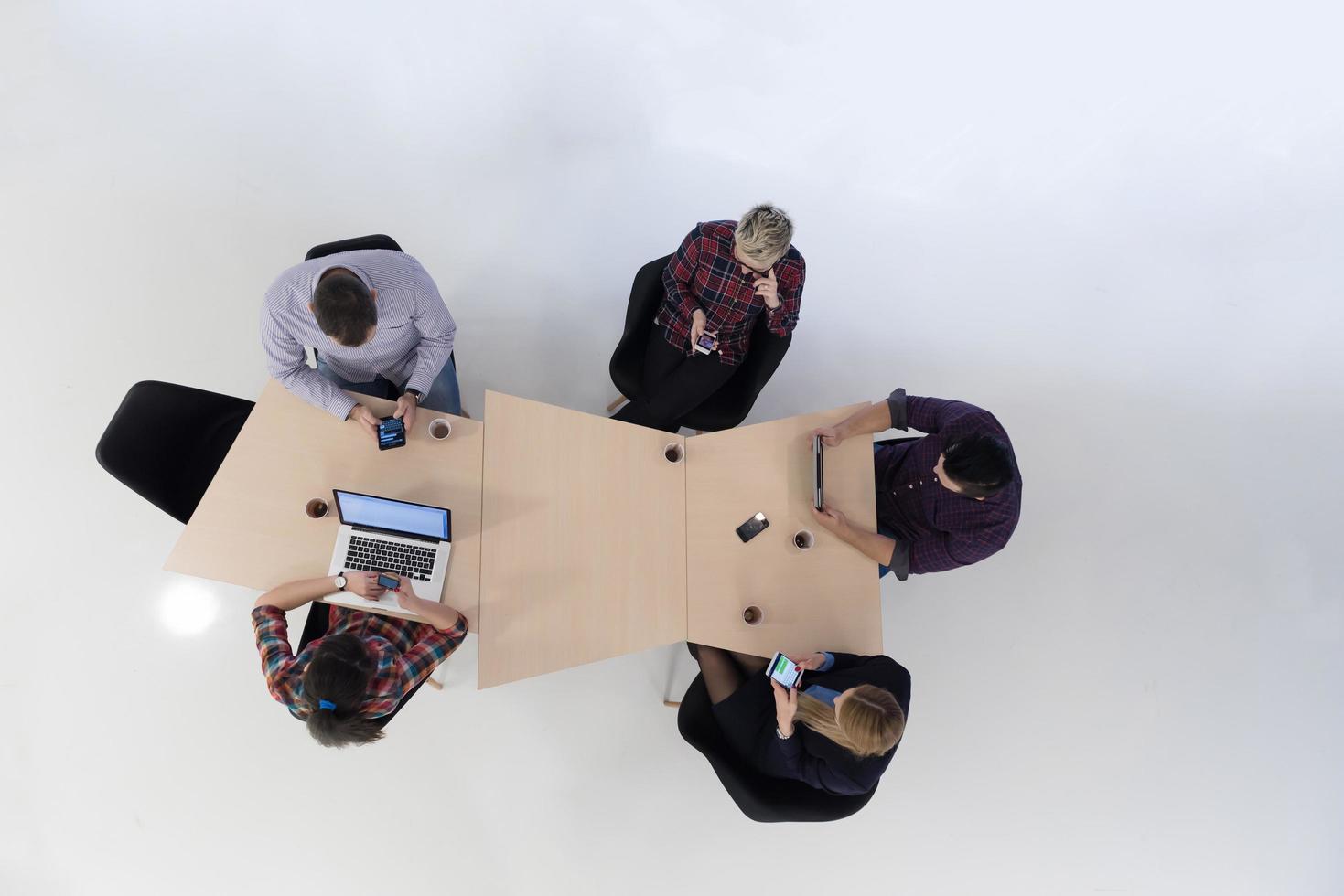 aereo Visualizza di attività commerciale persone gruppo su incontro foto