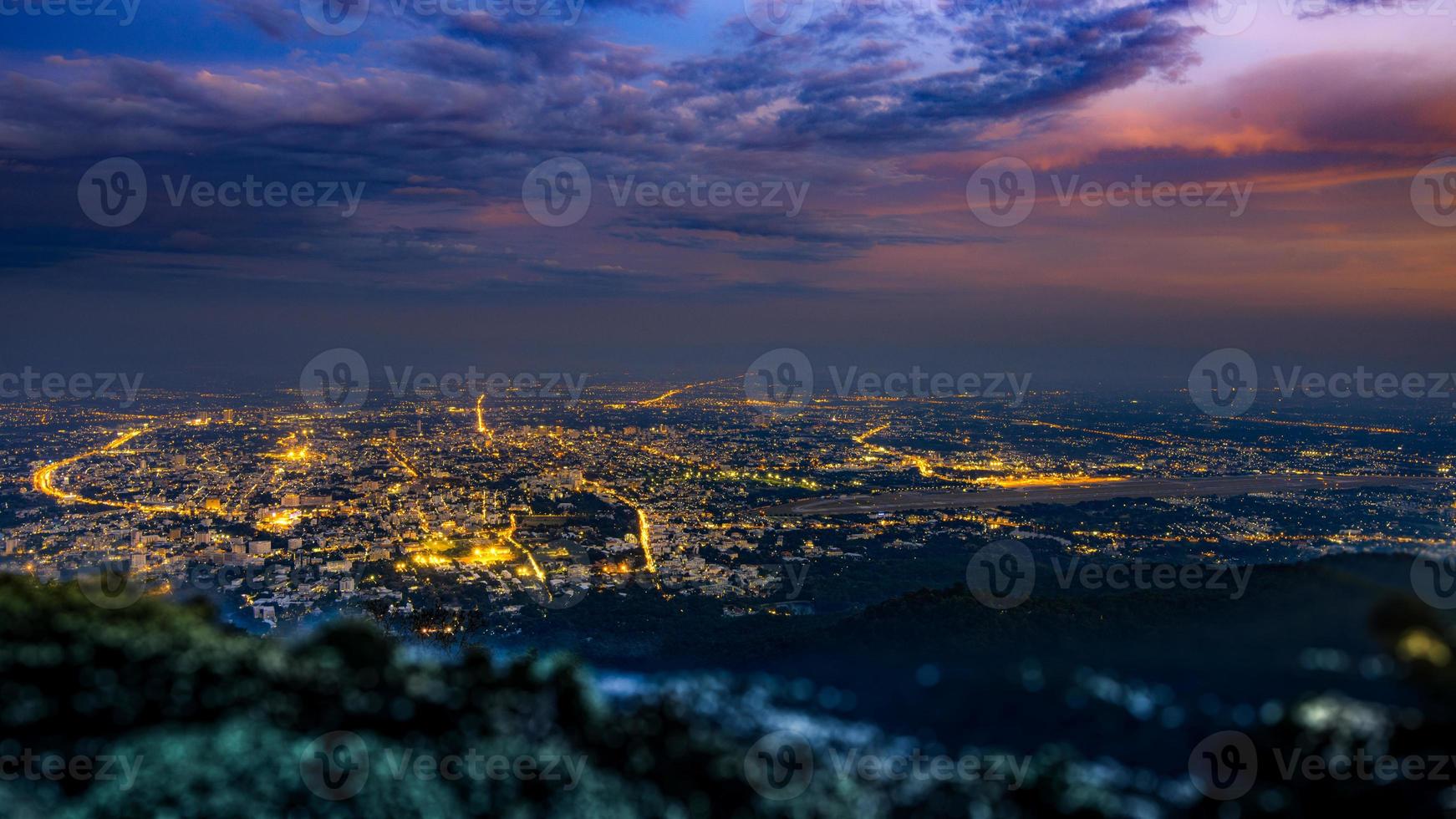 chiang Mai città scape, su il superiore di doi suthep Tailandia - Immagine foto