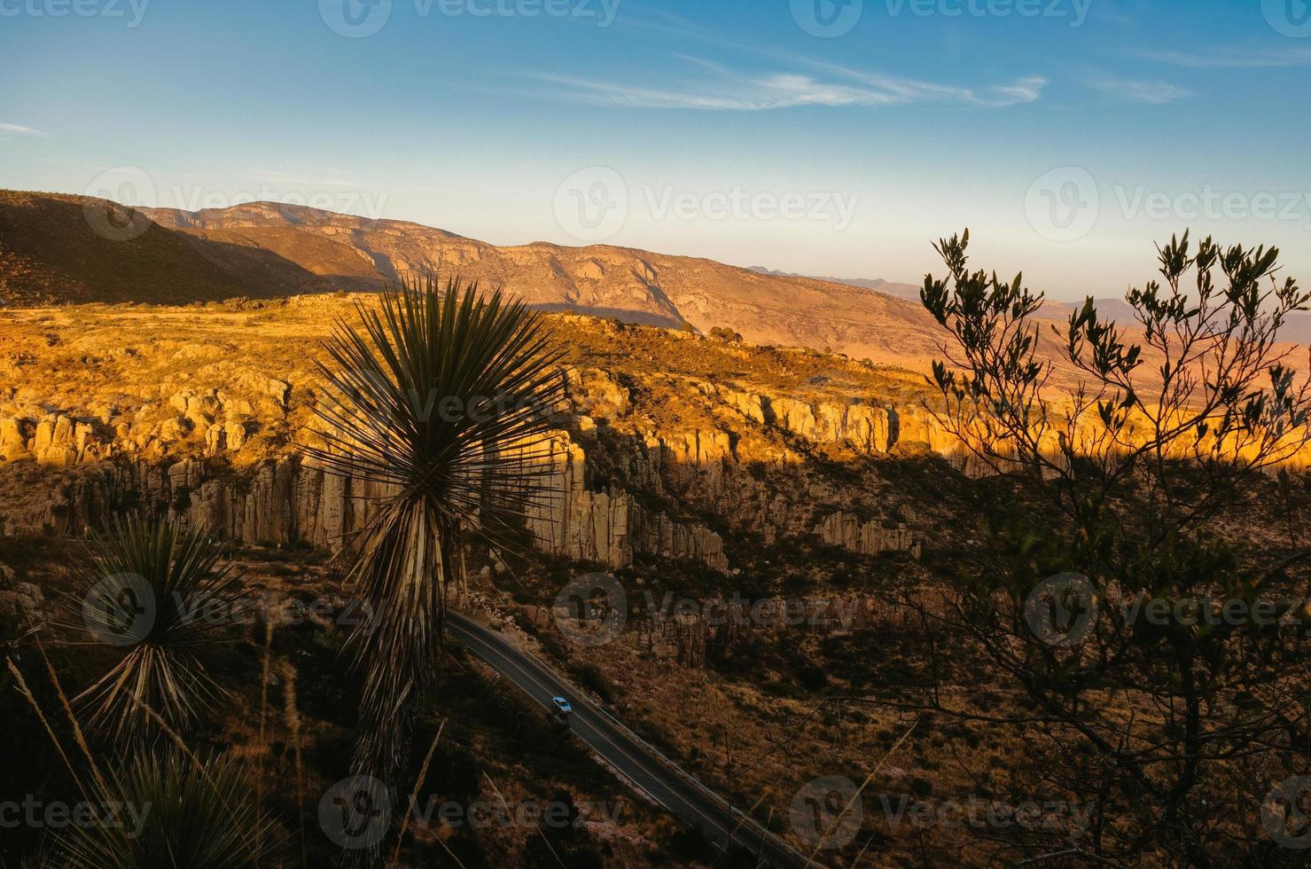 mille dollari canyon paesaggio deserto nel Messico foto