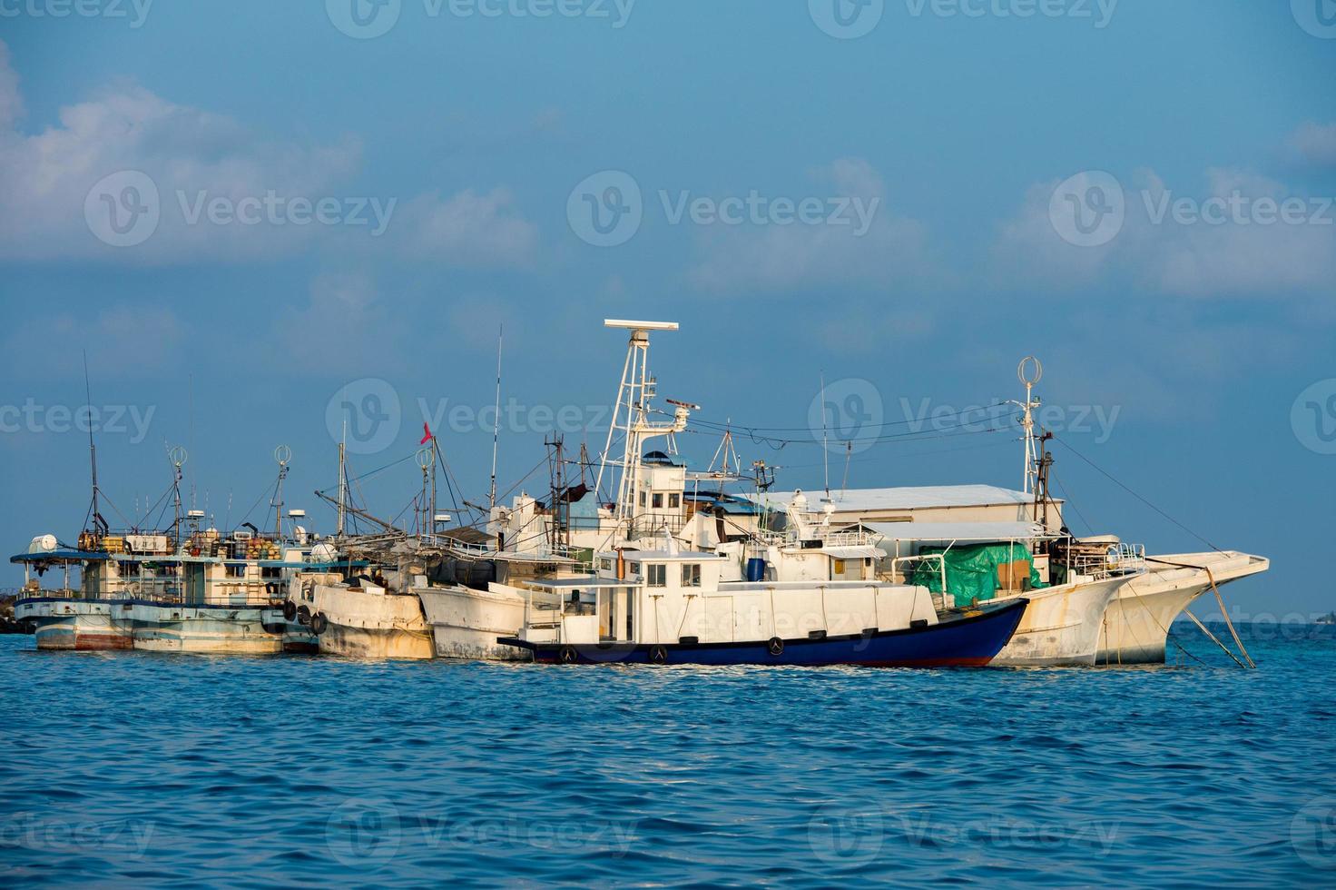 Maldive pesca barca nel maschio foto