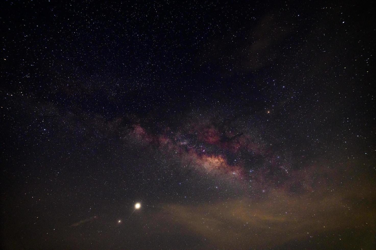 panorama del cielo notturno stellato foto