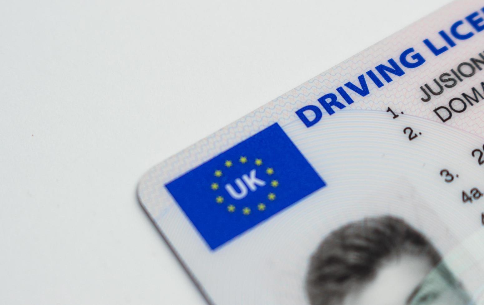 patente di guida del Regno Unito foto