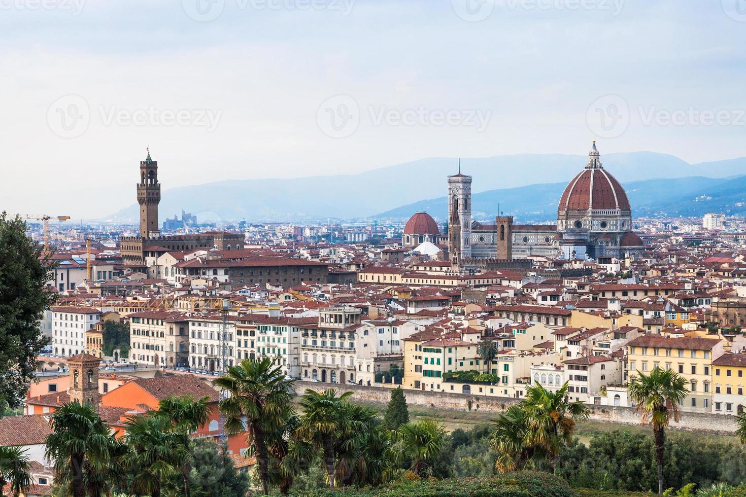 sopra paesaggio urbano di Firenze città foto
