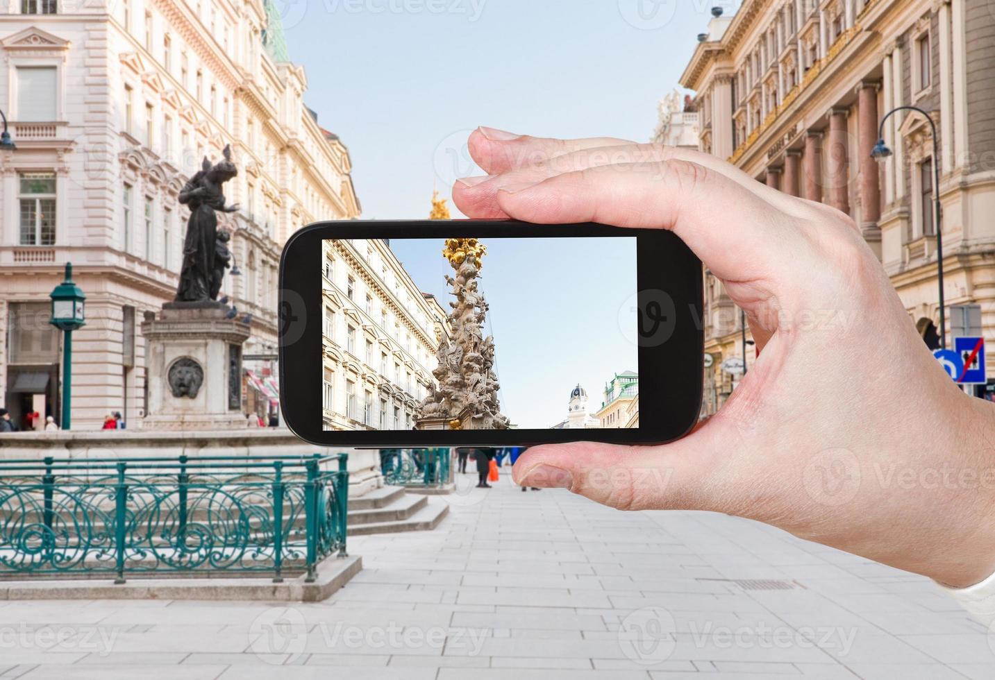 turista assunzione foto di peste colonna nel vienna