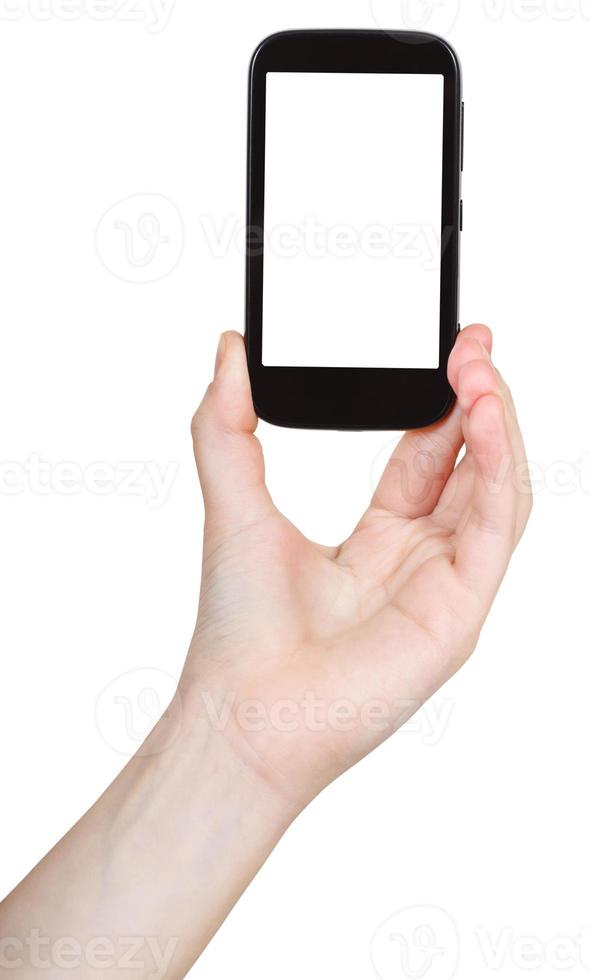 mano hold digitale comunicatore isolato foto
