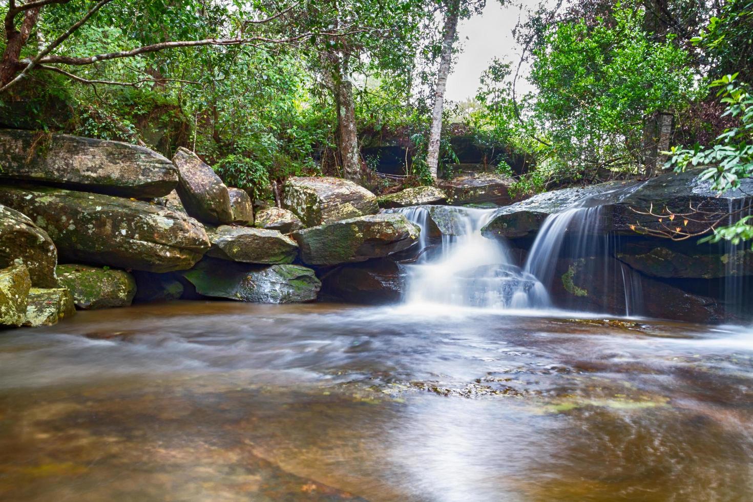 cascata nella foresta profonda in Thailandia foto