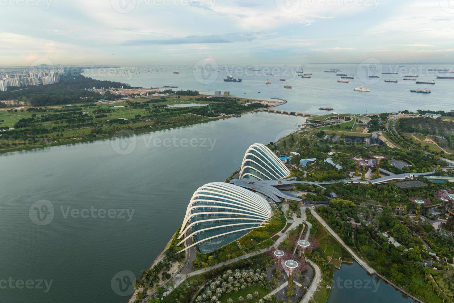 Visualizza di Singapore città orizzonte foto