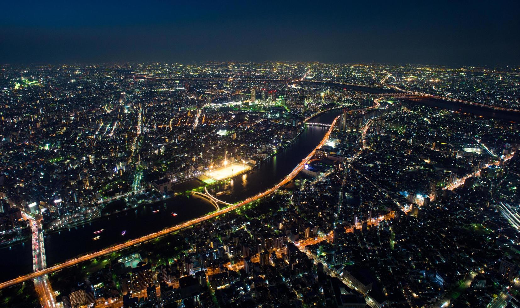 veduta aerea della città foto