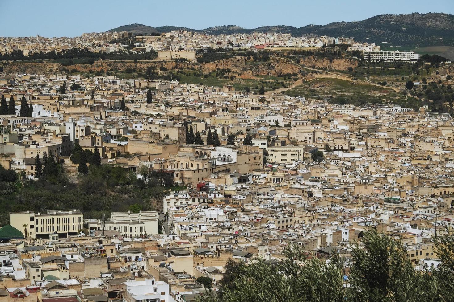 Vista aerea della medina di Fez, in Marocco foto