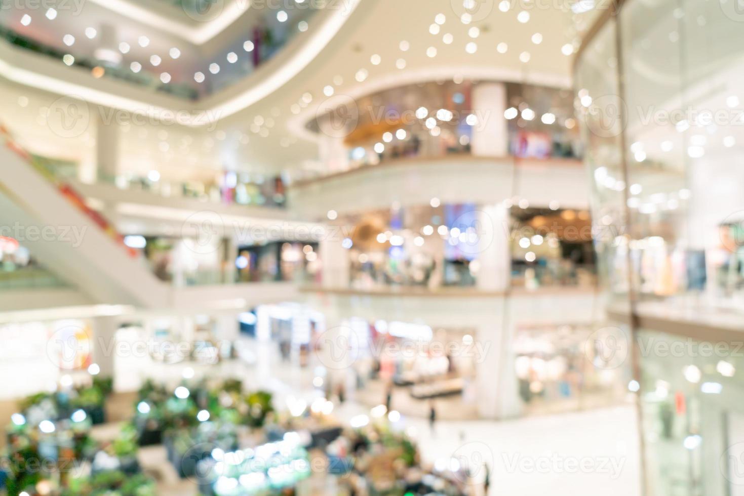 sfocatura astratta e centro commerciale di lusso sfocato e negozio al dettaglio per lo sfondo foto