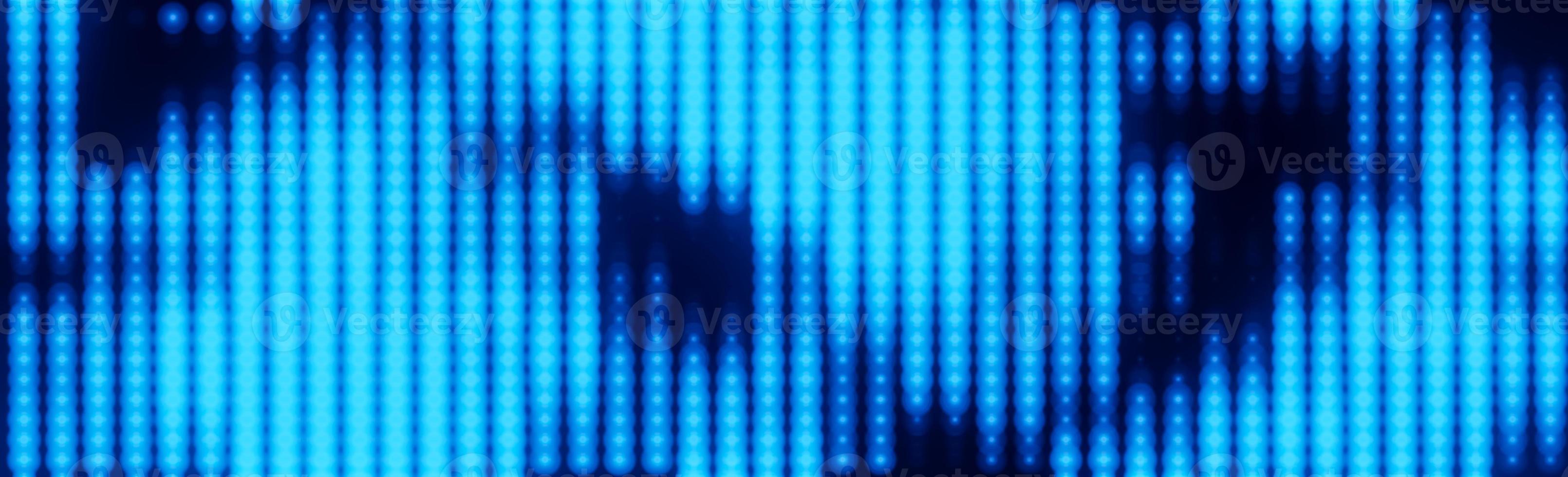 astratto blu luci bokeh equalizzatore bar effetto.tecnologia particelle superficie griglia.,3d modello e illustrazione. foto