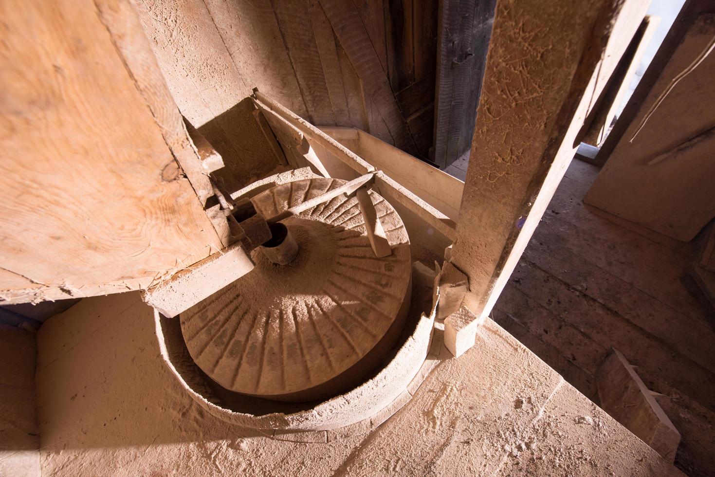 interno di retrò di legno Mulino ad acqua foto