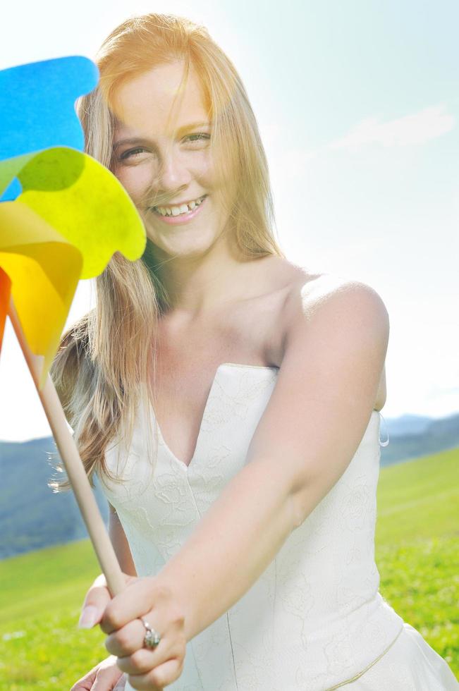 bellissimo all'aperto sposa foto