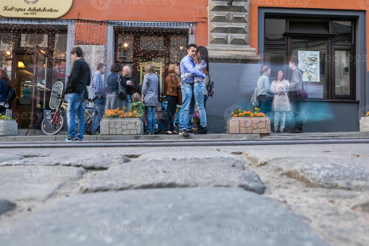 coppia nel città foto