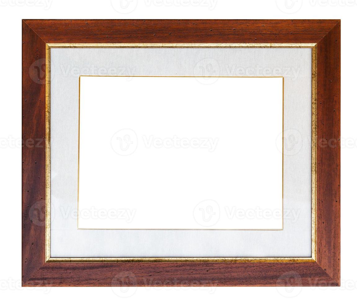 largo Marrone di legno immagine telaio con passepartout foto