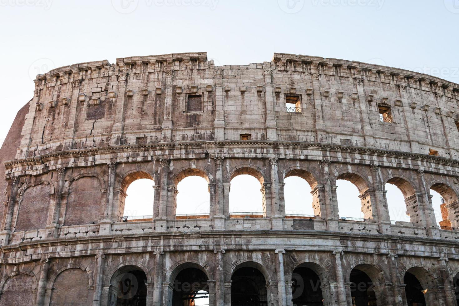 parete di antico romano anfiteatro colosseo foto