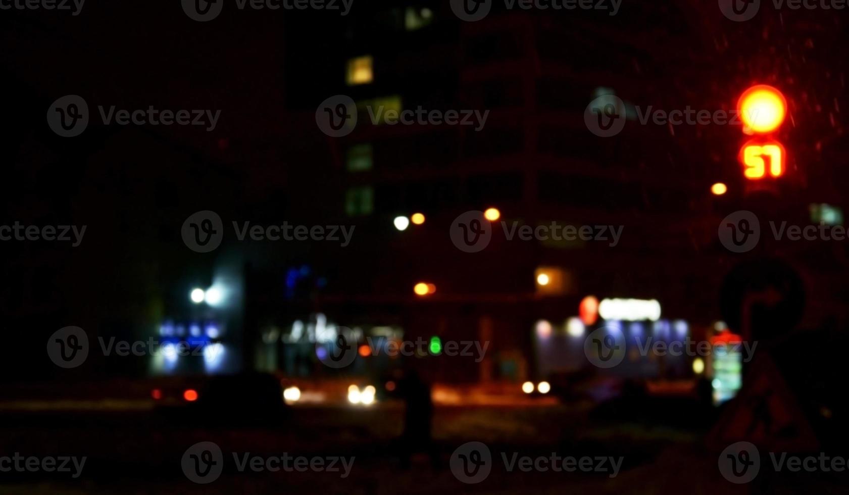 sfocato paesaggio di notte città foto