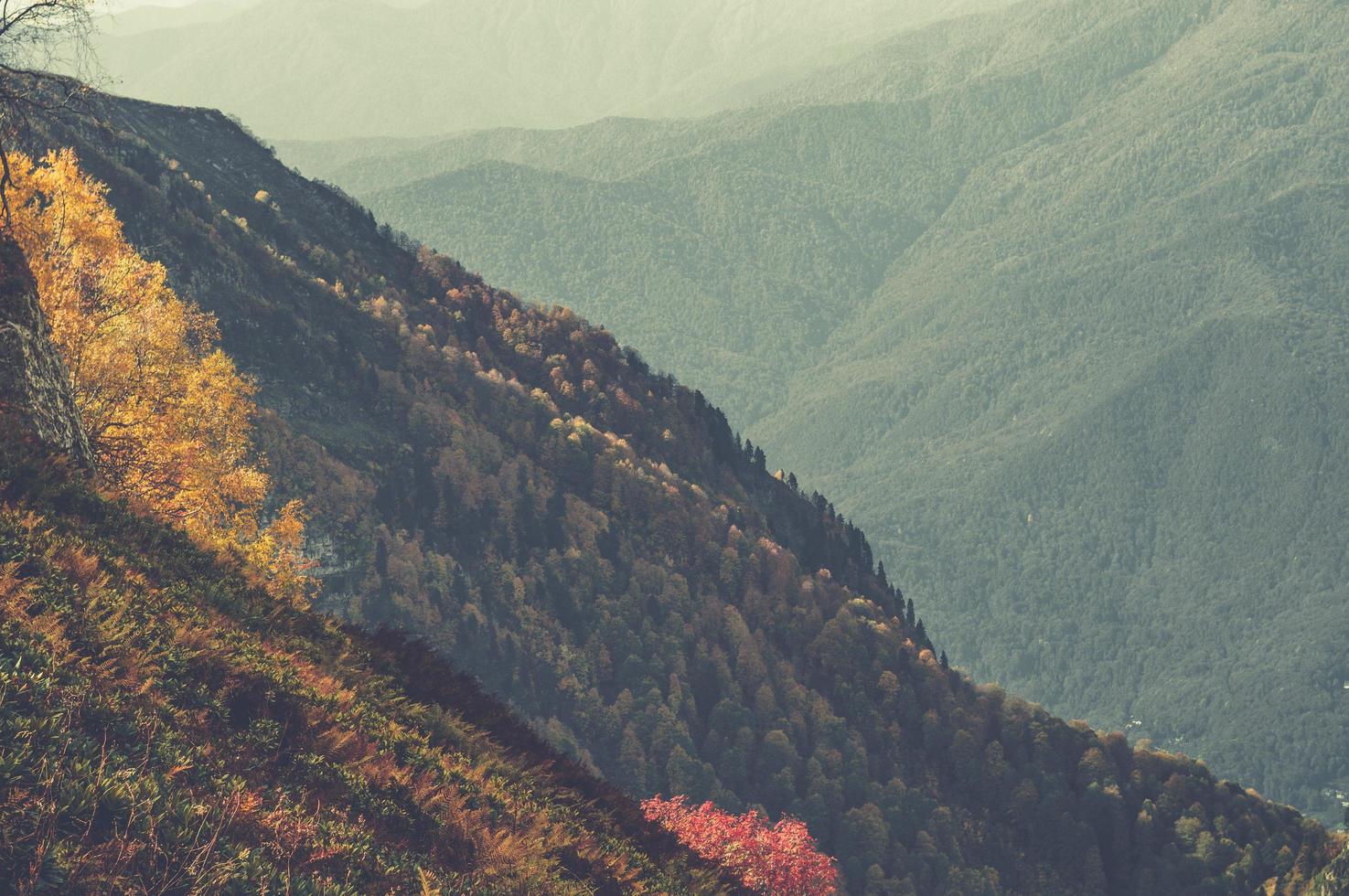 vista di un crinale di montagna foto