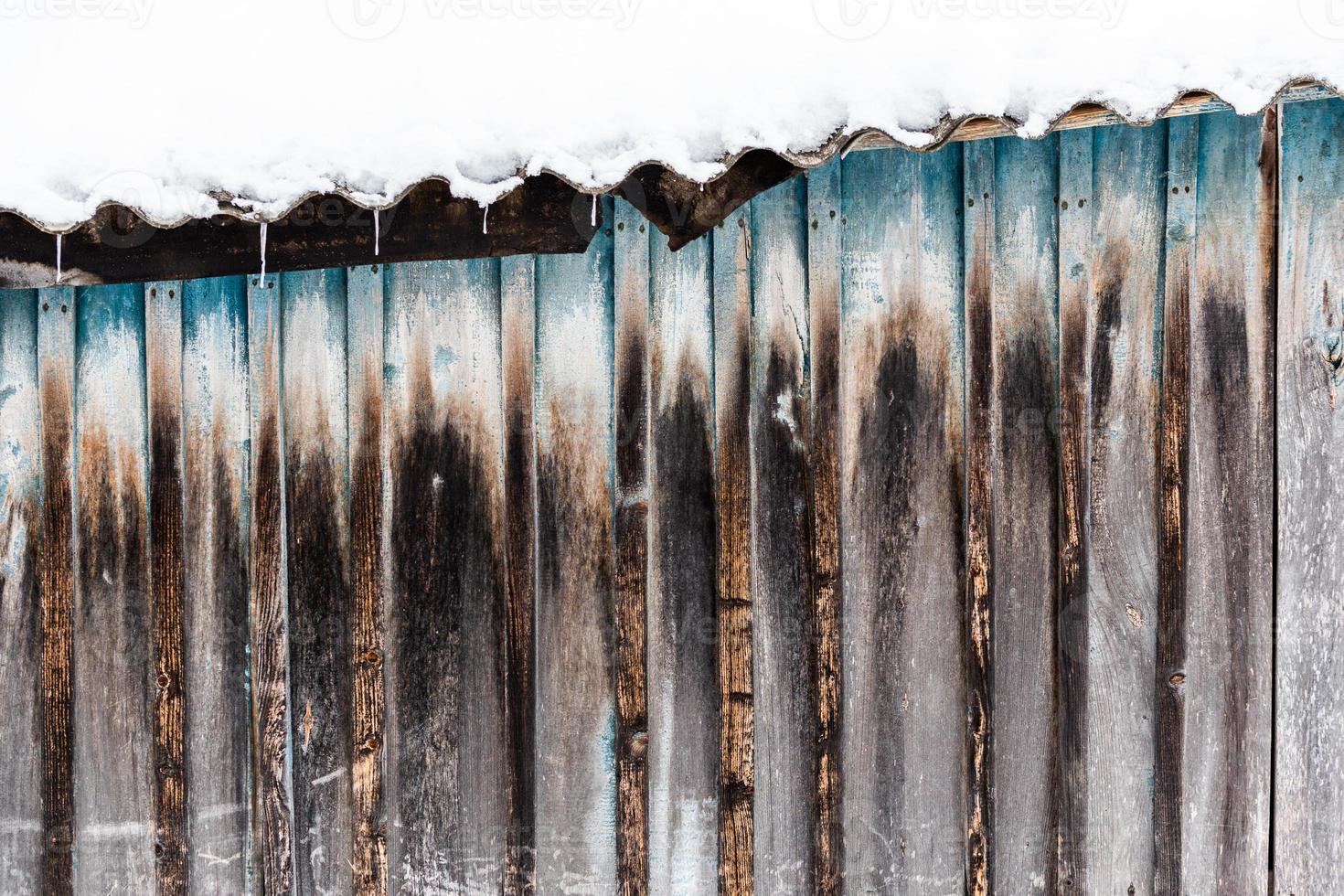 vecchio di legno fienile tavole parete inverno struttura e sfondo foto